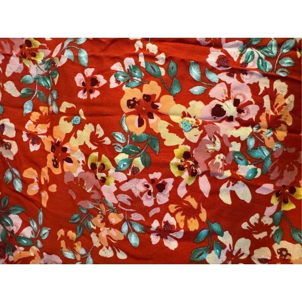 CHANCES R 1X RED FLORAL Women's Skirt - Picture 2 of 9